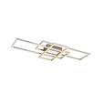 LED-DECKENLEUCHTE Irvine 70/30/6,2 cm  - Nickelfarben, Design, Kunststoff/Metall (70/30/6,2cm) - Novel