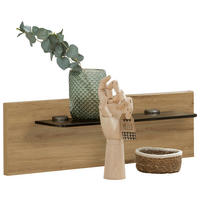 NACHTKOMMODENPANEEL 60/20/12 cm  - Eiche Bianco, Design, Glas/Holzwerkstoff (60/20/12cm) - Novel