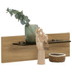 NACHTKOMMODENPANEEL 60/20/12 cm  - Eiche Bianco, Design, Glas/Holzwerkstoff (60/20/12cm) - Novel