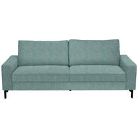3-SITZER-SOFA in Flachgewebe Salbeigrün  - Salbeigrün/Schwarz, Design, Textil/Metall (218/86/97cm) - Hom`in