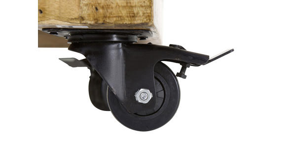 BARWAGEN Mangoholz massiv Braun, Schwarz - Schwarz/Braun, Design, Holz/Metall (97/85/43cm) - Carryhome