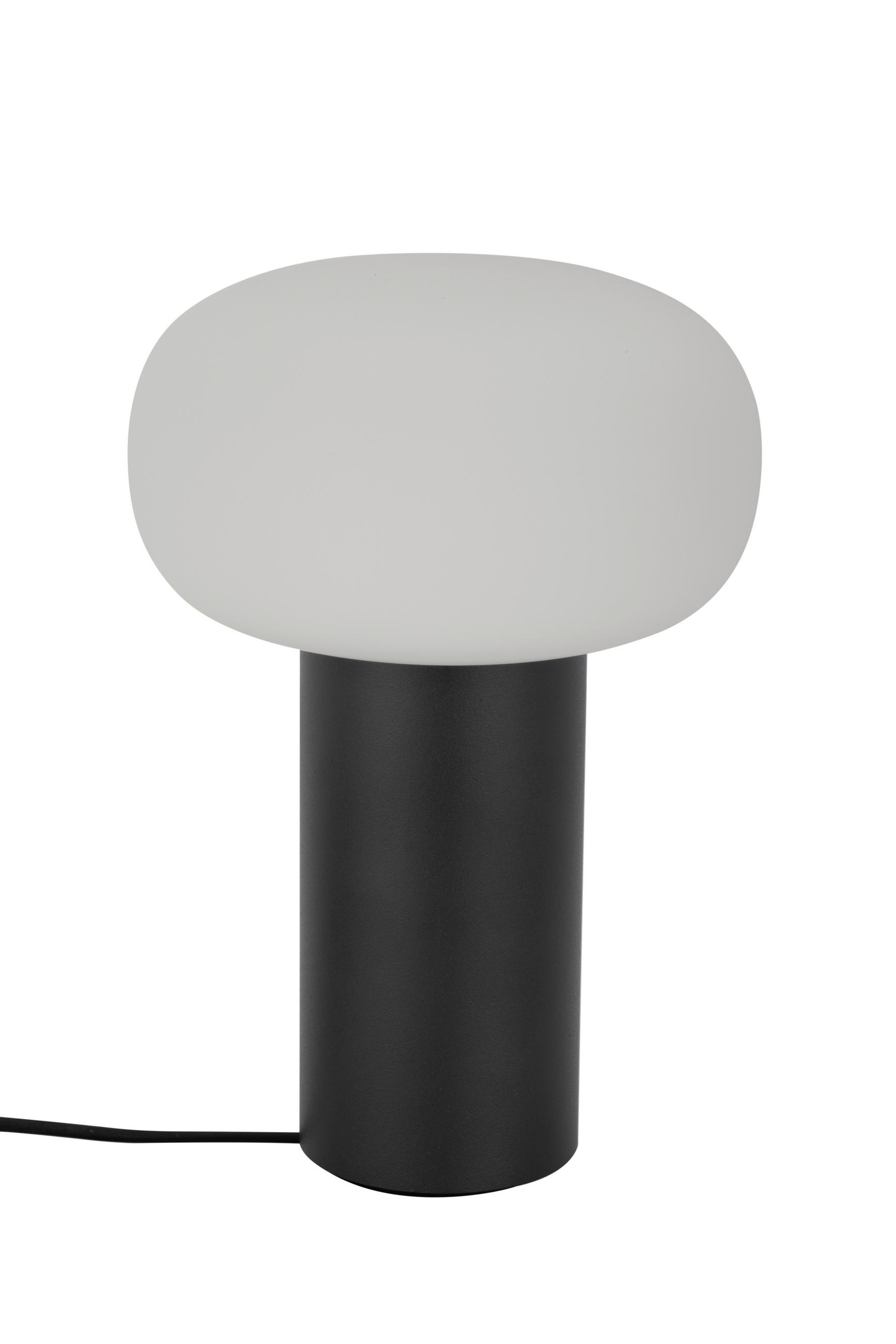 AKKU-TISCHLEUCHTE 13/19 cm  - Dunkelgrau/Weiß, Design, Glas/Metall (13/19cm) - Dieter Knoll