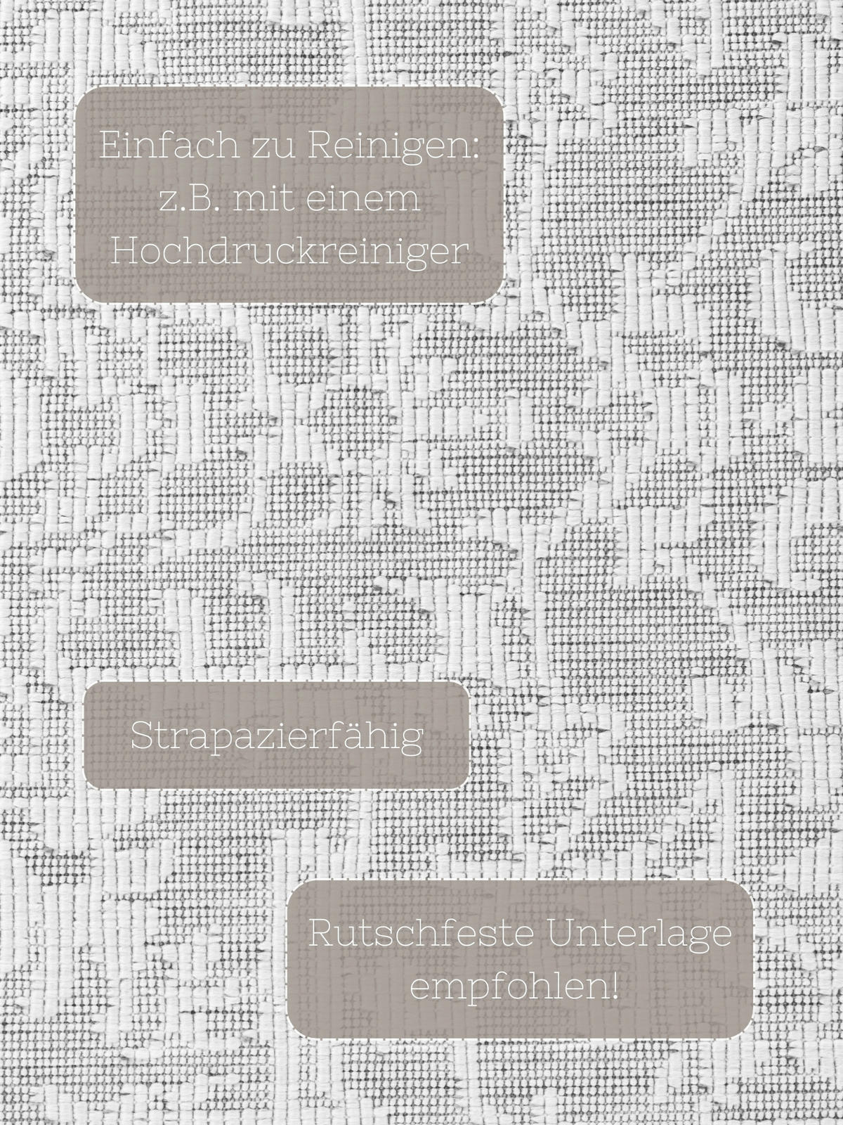 OUTDOORTEPPICH 120/170 cm Duet Grau, Weiß  - Weiß/Grau, Design, Kunststoff (120/170cm)