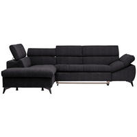 ECKSOFA in Mikrofaser Schwarz  - Schwarz, Design, Kunststoff/Textil (210/279cm) - Livetastic