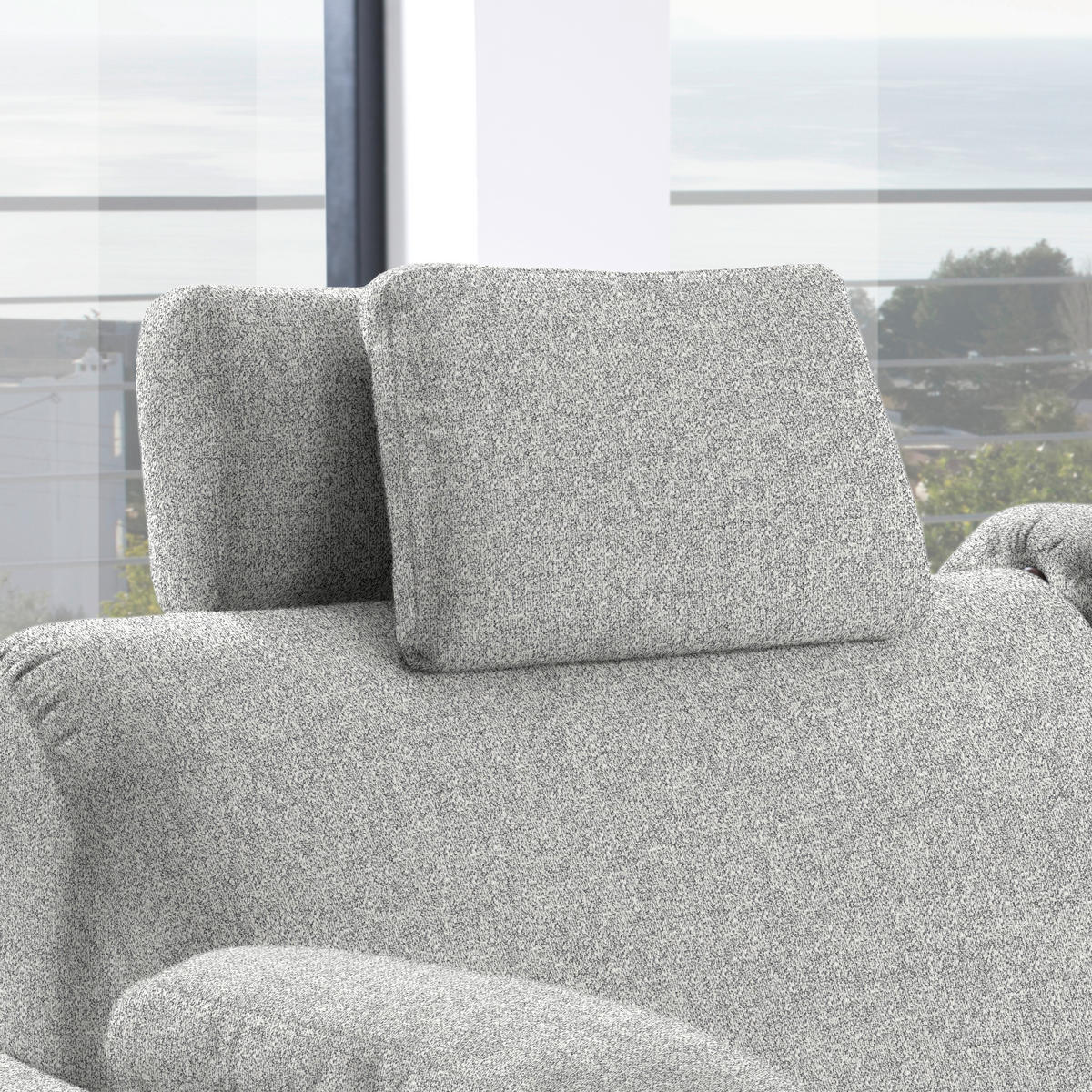 ECKSOFA  in Mikrovelours Naturfarben  261/203 cm  - Eichefarben/Naturfarben, KONVENTIONELL, Holz/Textil (261/203cm) - Sedda