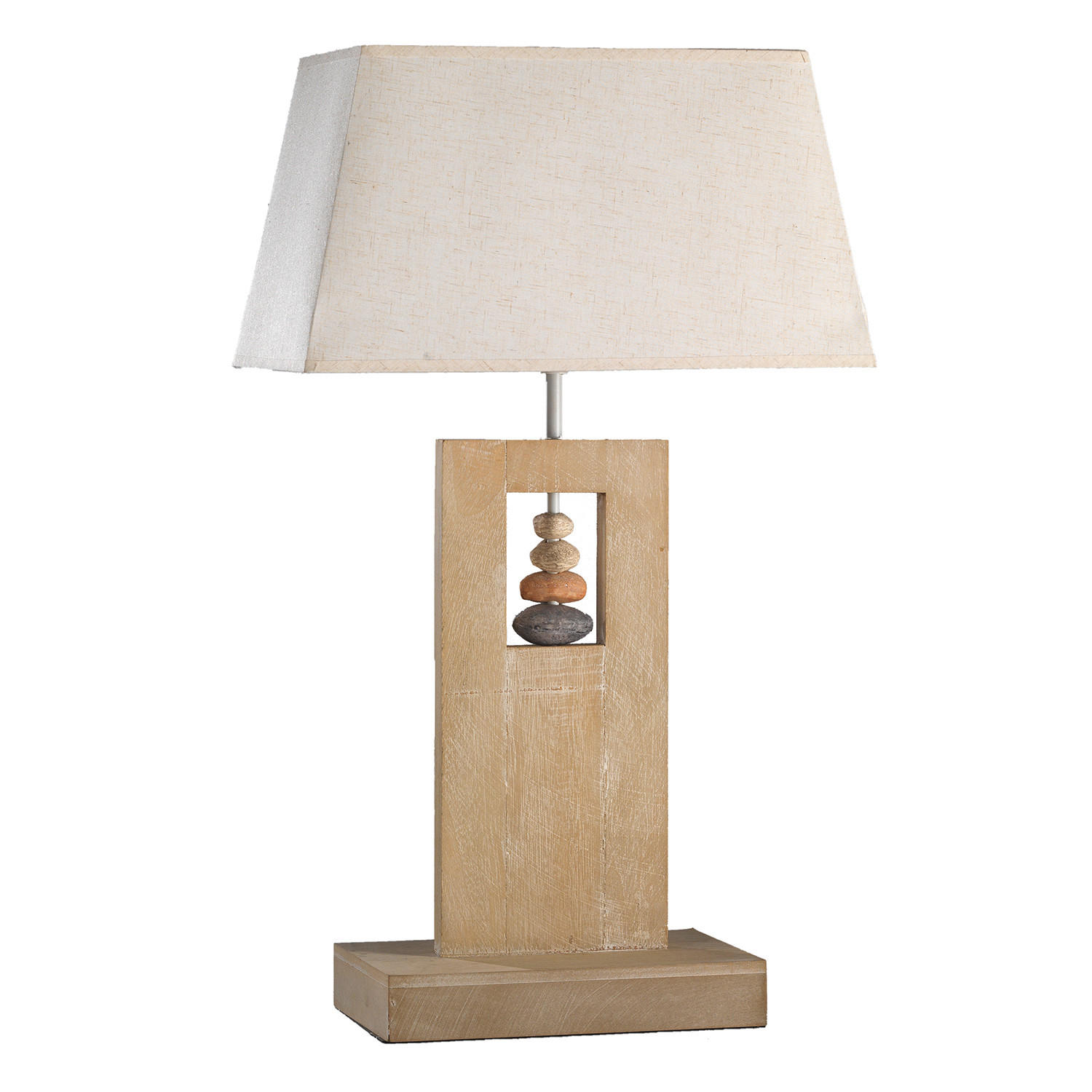 TISCHLEUCHTE 45/23/75 cm   - Beige, Natur, Holz/Textil (45/23/75cm)