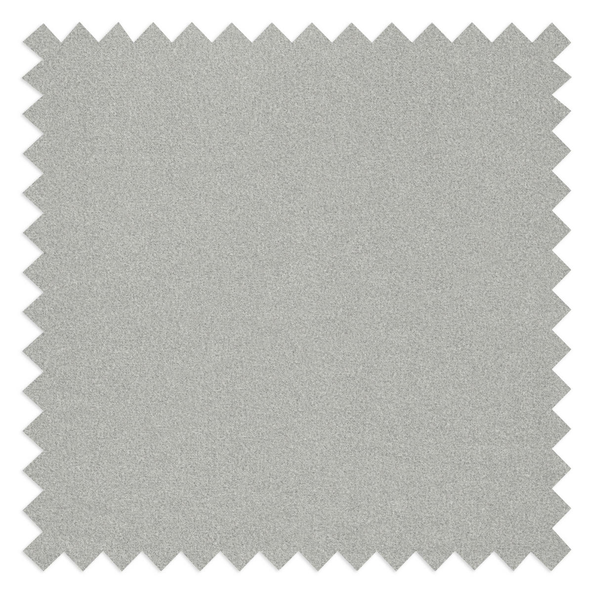 ECKSOFA Velours Hellgrau  - Hellgrau/Schwarz, Design, Kunststoff/Textil (284/243cm) - P & B