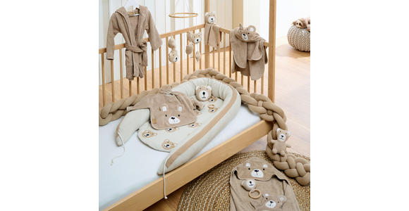 GITTERBETT EMMA 144/75/161 cm - Buchefarben, Trend, Holz (144/75/161cm) - My Baby Lou