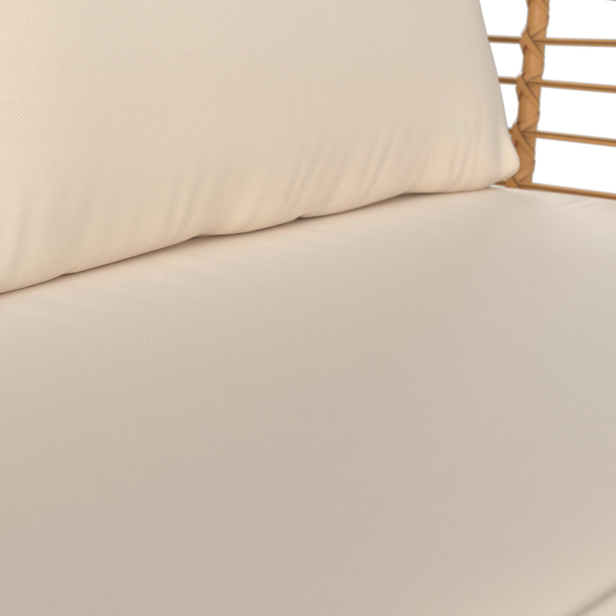 LOUNGEGARNITUR Eisen  - Beige/Naturfarben, MODERN, Glas/Kunststoff (187/67/65cm) - Ambia Garden
