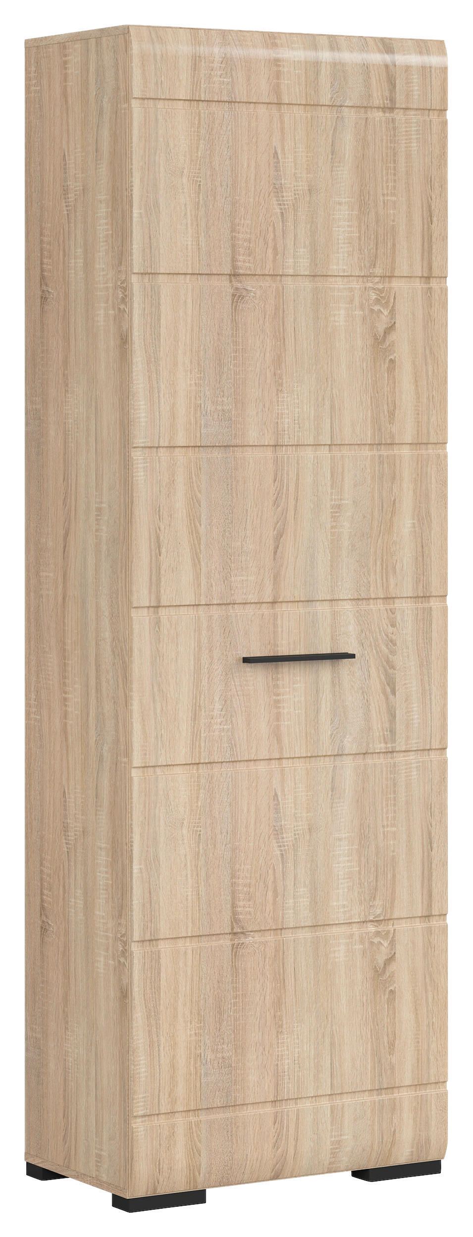 HIGHBOARD Sonoma Eiche Einlegeböden  - Schwarz/Sonoma Eiche, Design, Holzwerkstoff/Kunststoff (64/199/37cm)