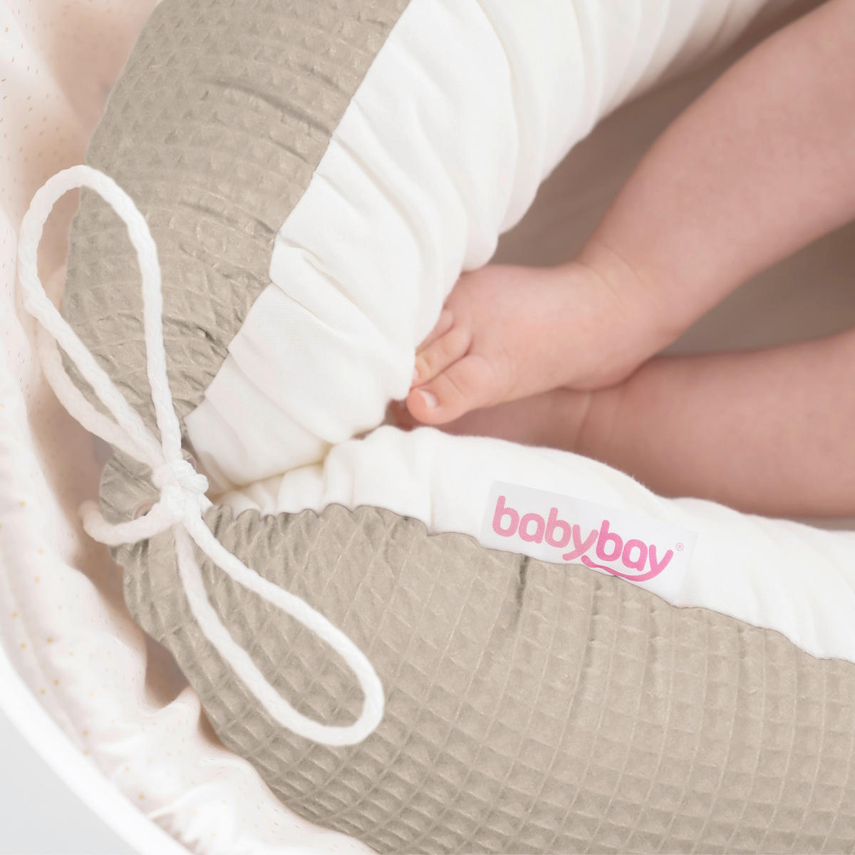 KUSCHELNEST babybay Kuschelnest Waffelpiqué  90/50/13 cm   - Sandfarben, Basics, Textil (90/50/13cm) - Babybay