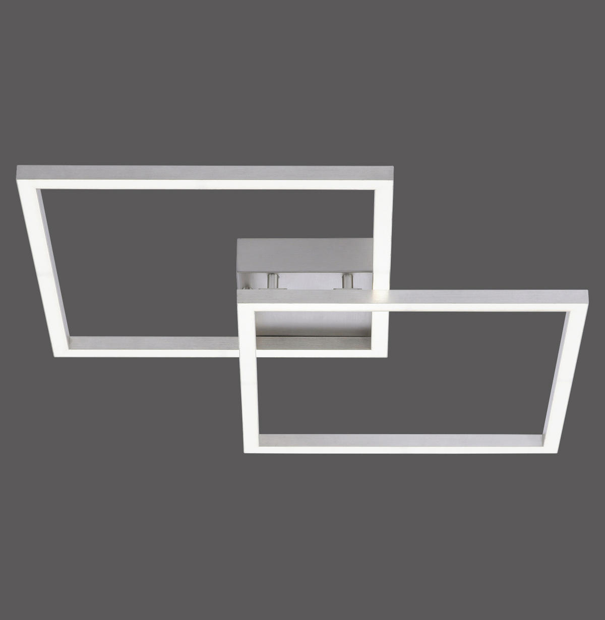 LED-DECKENLEUCHTE Lolasmart-Maxi  Smart 63/63/8,5 cm   - Silberfarben, Design, Kunststoff/Metall (63/63/8,5cm)