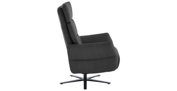 RELAXSESSEL in Leder Anthrazit - Anthrazit/Schwarz, Design, Leder/Metall (82/119/85cm) - Dieter Knoll