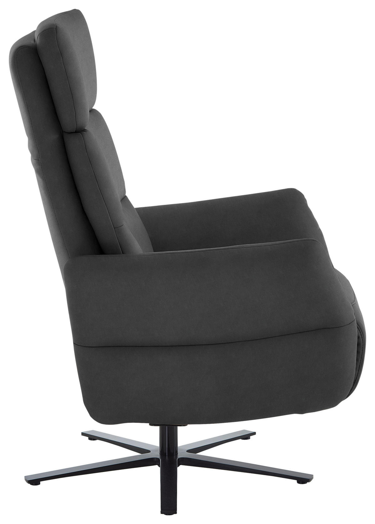RELAXSESSEL in Leder Anthrazit  - Anthrazit/Schwarz, Design, Leder/Metall (82/119/85cm) - Dieter Knoll