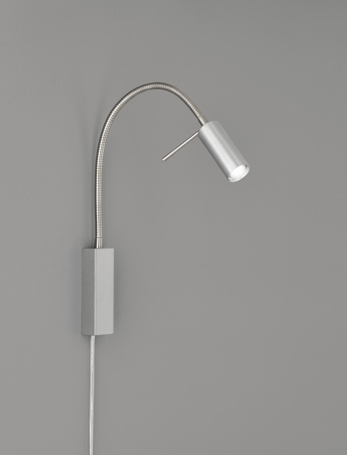 LED-WANDLEUCHTE - Nickelfarben, Basics, Metall (4/40cm) - Fischer & Honsel