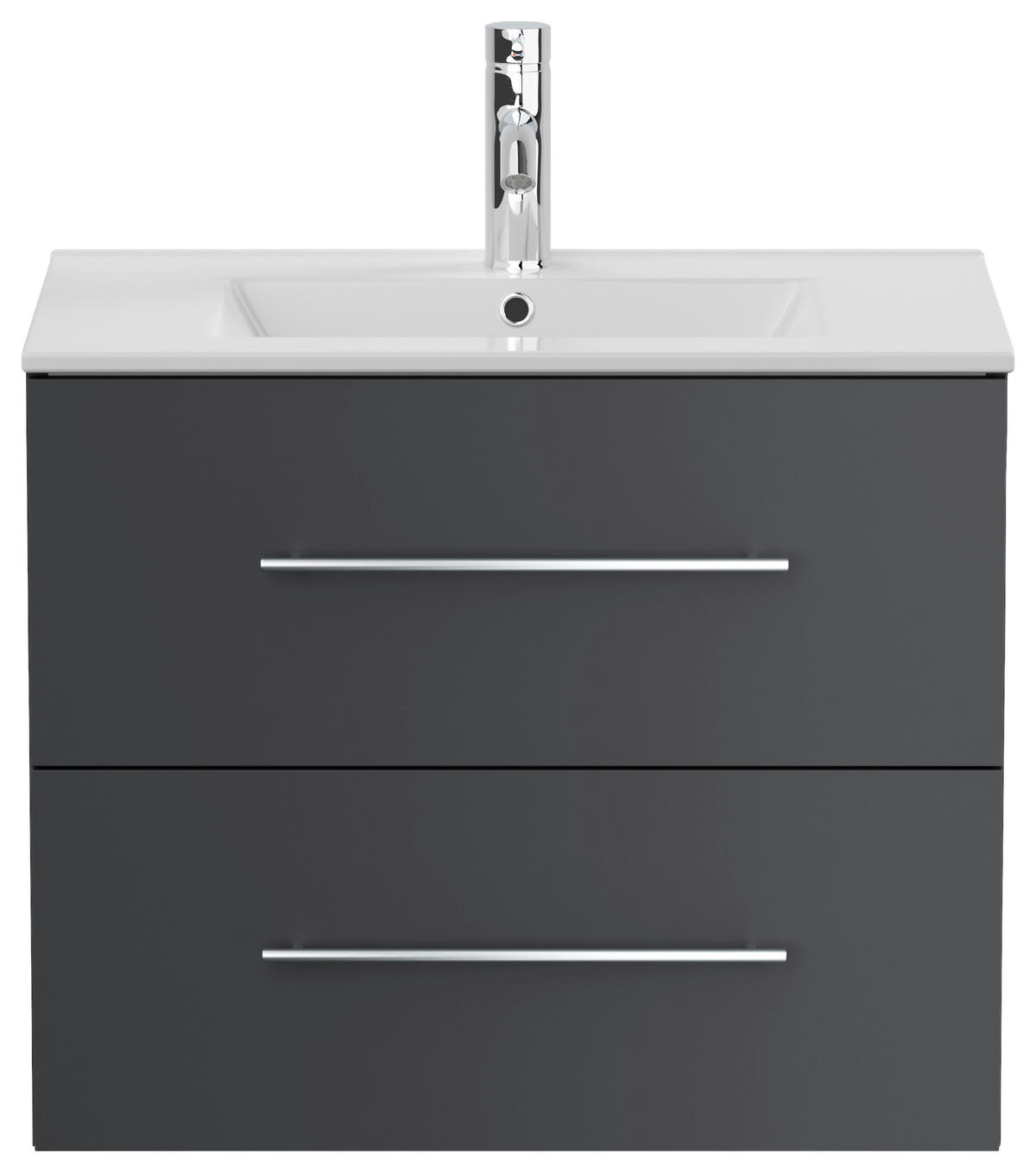 WASCHTISCHKOMBI 71 cm  - Graphitfarben/Weiß, Basics, Keramik/Holzwerkstoff (71cm) - MID.YOU