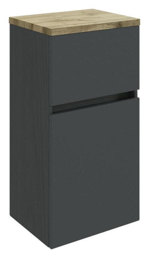 UNTERSCHRANK 40/79/35 cm  - Eichefarben/Silberfarben, Basics, Holzwerkstoff/Kunststoff (40/79/35cm) - Held