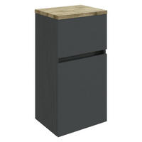 UNTERSCHRANK in   - Eichefarben/Silberfarben, Basics, Holzwerkstoff/Kunststoff (40/79/35cm) - Held