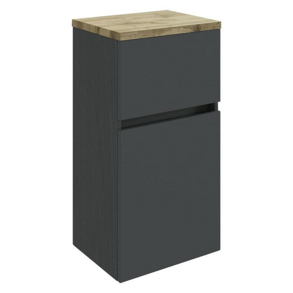 Unterschrank Mit Türdämpfer Pienza B: 40 Cm, Graphitfarben
