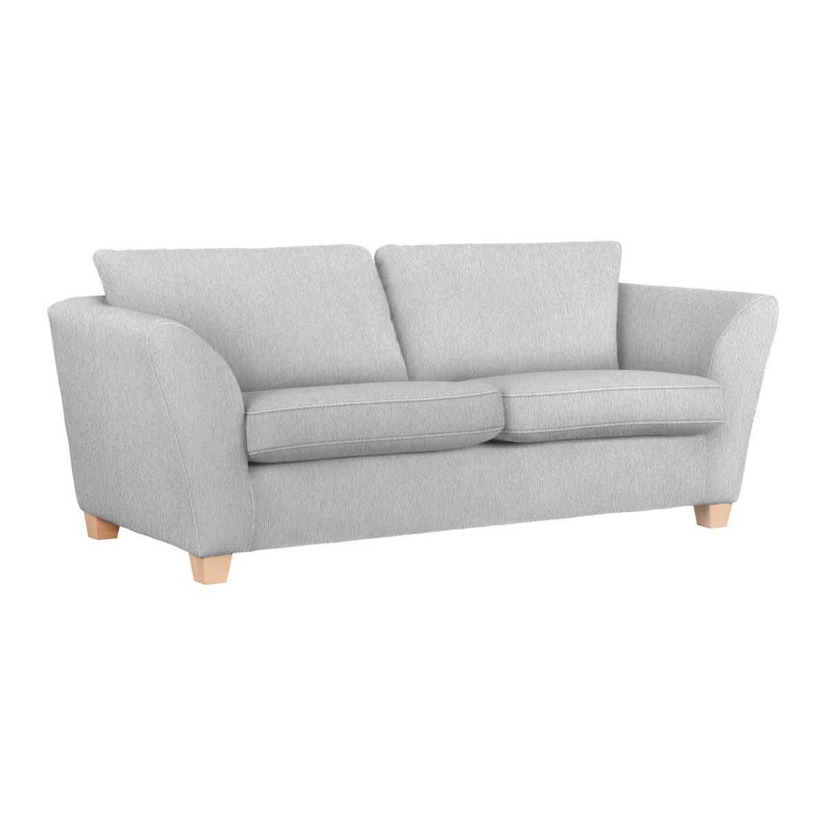 3-SITS SOFFA i chenille silver  - silver/naturfärgad, trä/textil (216/70-85/95cm) - MID.YOU