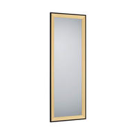 OGLINDĂ DE PERETE  50/150 cm   - auriu/negru, Modern, sticlă/material pe bază de lemn (50/150cm) - Hom`in