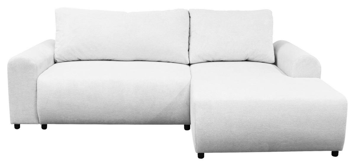 ECKSOFA Creme Struktur  - Creme/Schwarz, Design, Kunststoff/Textil (250/160cm) - MID.YOU