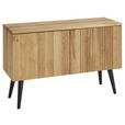 KOMMODE , 100/64/35 cm,  - Wildeiche/Schwarz, Natur, Holz (100/64/35cm) - Linea Natura