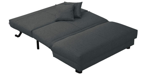 SCHLAFSOFA Chenille Grau  - Schwarz/Grau, Design, Textil/Metall (145/85/100cm) - Carryhome