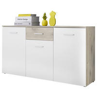 SIDEBOARD  in 150/82/40 cm  - Eichefarben/Silberfarben, Design, Holzwerkstoff/Kunststoff (150/82/40cm) - MID.YOU
