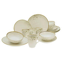 KOMBISERVICE Nature Collection Natural Living Creme, Weiß 16-teilig 4 Personen  - Creme/Weiß, Basics, Keramik - Creatable