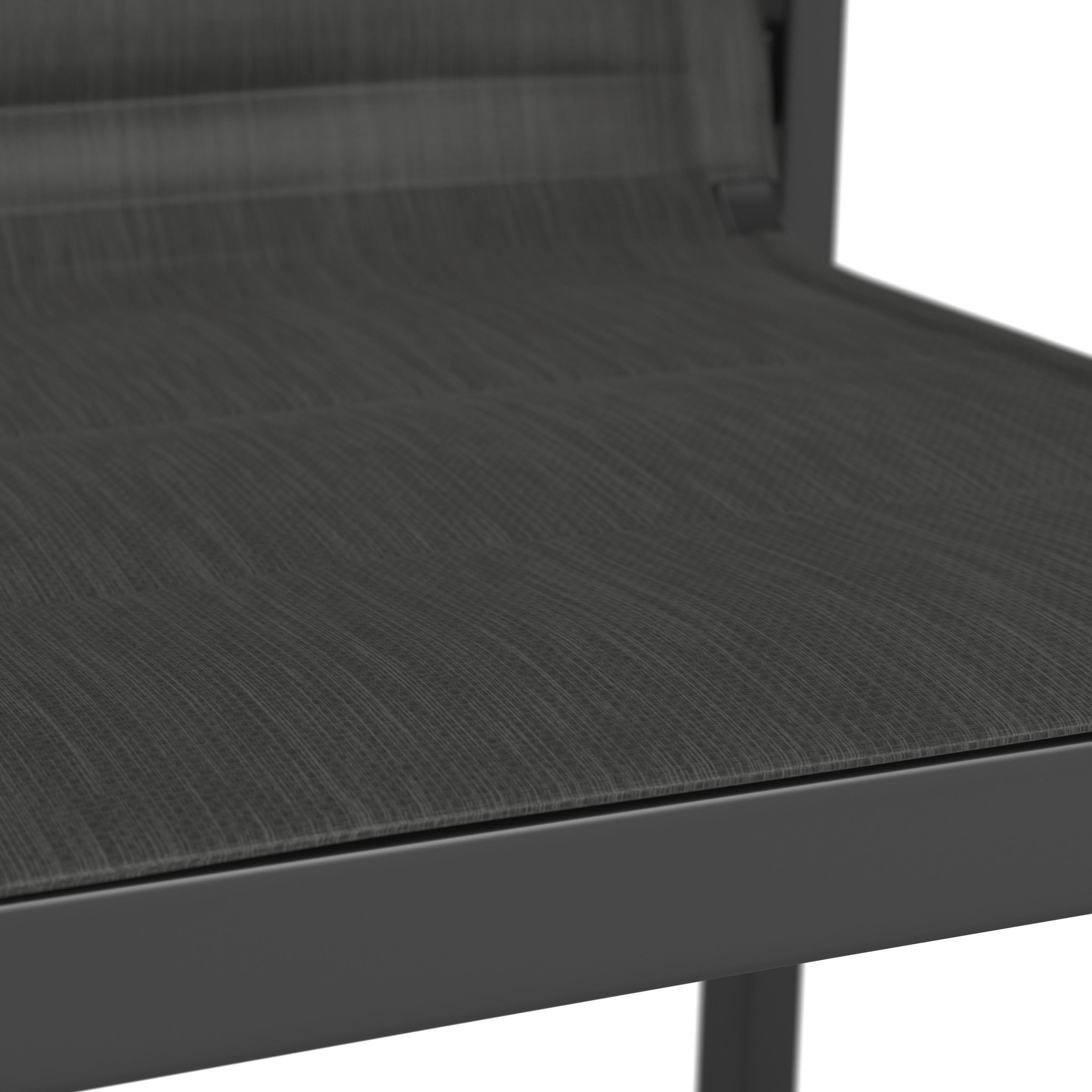 RAKÁSOLHATÓ KAROSSZÉK fém, textil szürke, fekete  - fekete/szürke, Konventionell, textil/fém (58/90/60cm) - Ambia Garden