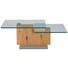 COUCHTISCH in Holz, Glas 110-160/65/41 cm - Eichefarben, Design, Glas/Holz (110-160/65/41cm) - Novel COUCHTISCH in Holz, Glas 110-160/65/41 cm - Eichefarben, Design, Glas/Holz (110-160/65/41cm) - Novel