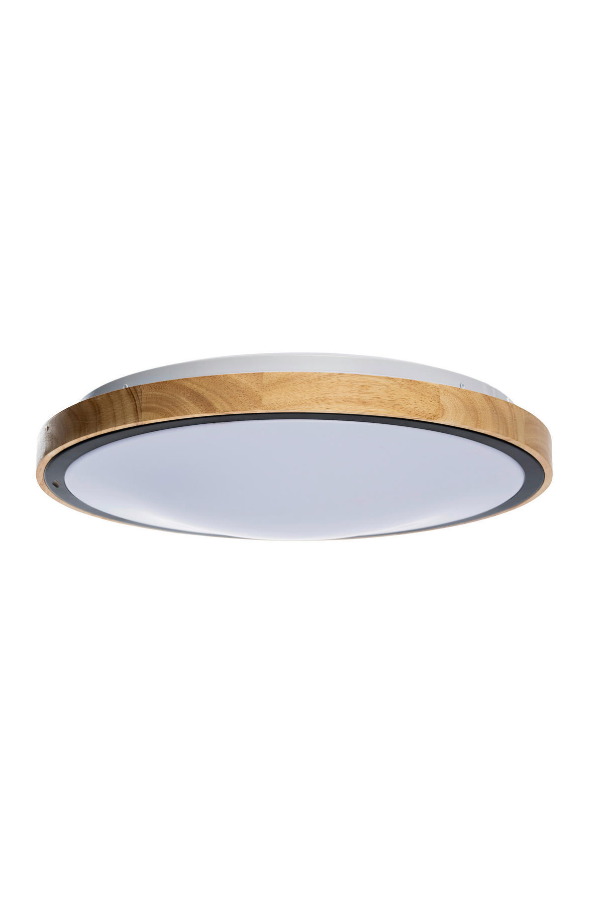 LED PLAFONJERA  - bela/boja jasena, Osnovno, drvo/metal (42cm)