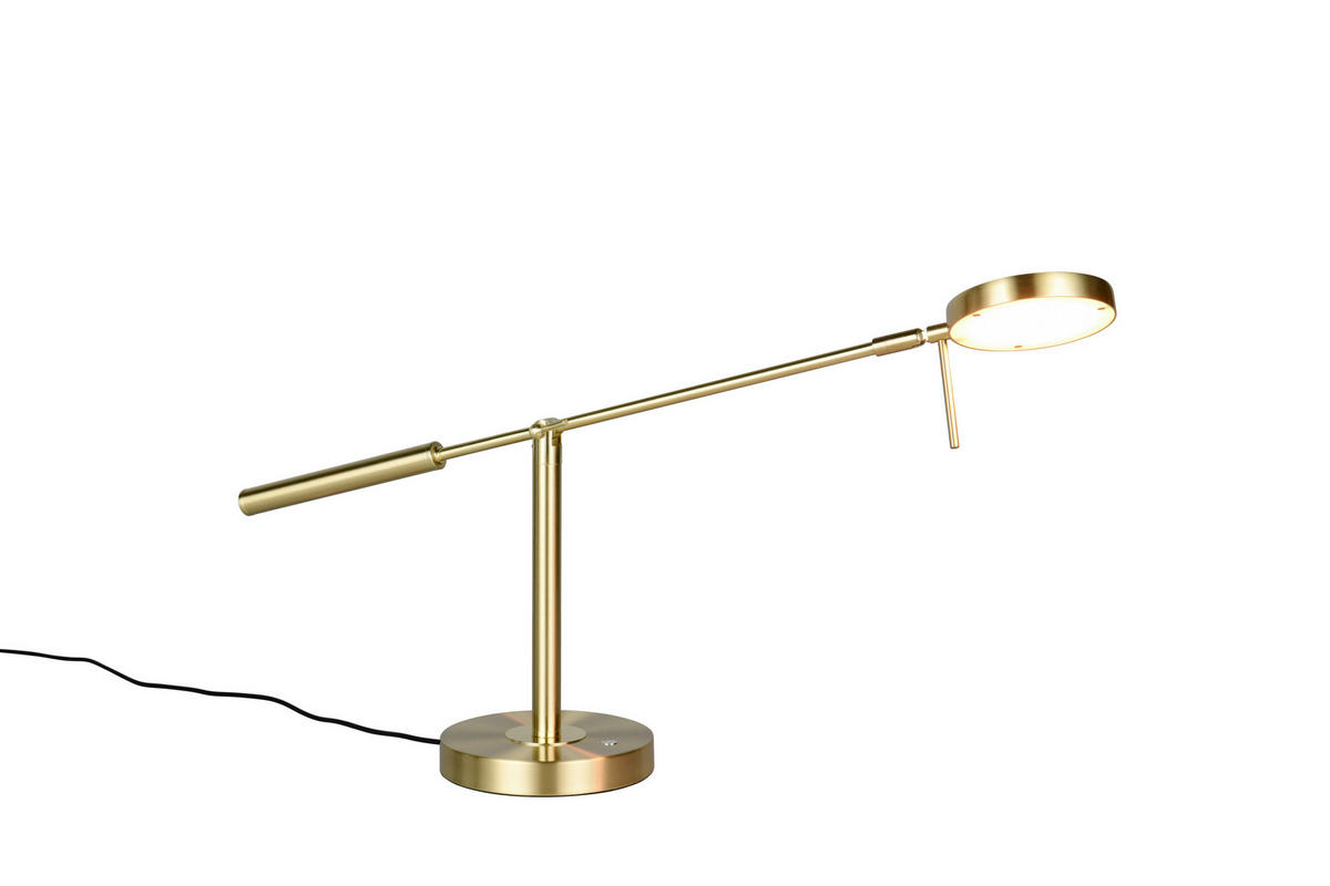 LED-TISCHLEUCHTE Monza 16/52 cm  - Messingfarben/Weiß, MODERN, Kunststoff/Metall (16/52cm) - Trio Leuchten