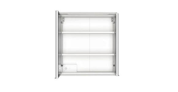 SPIEGELSCHRANK 60/67/20 cm  - Chromfarben/Weiß, KONVENTIONELL, Glas/Holzwerkstoff (60/67/20cm) - Xora