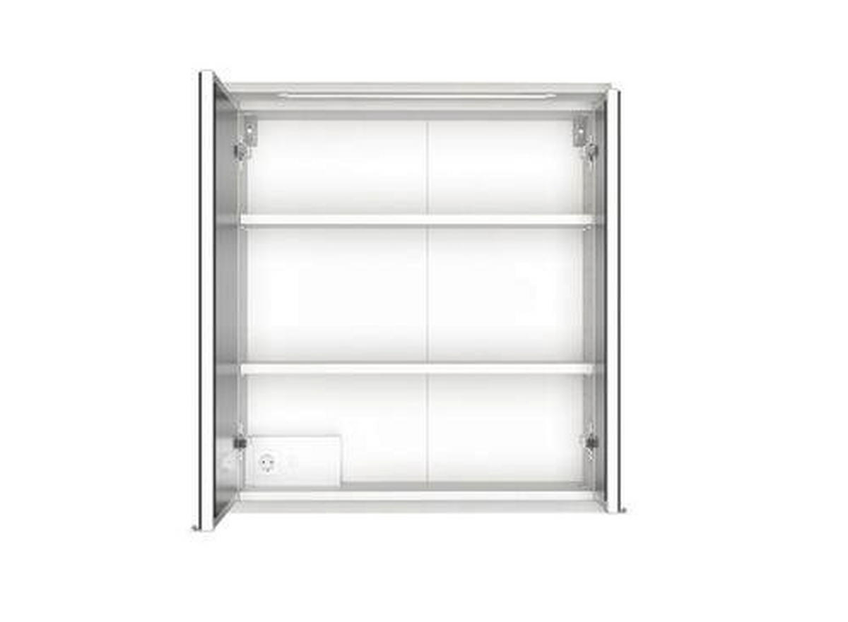 SPIEGELSCHRANK 60/67/20 cm  - Chromfarben/Weiß, KONVENTIONELL, Glas/Holzwerkstoff (60/67/20cm) - Xora