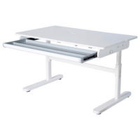 SCHREIBTISCH  Weiß höhenverstellbar  - Weiß, MODERN, Holzwerkstoff/Metall (109,5/62-78/60cm) - Roba