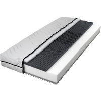 KALTSCHAUMMATRATZE 160/200 cm, Höhe ca.: 23 cm, Wendematratze mit unterschiedlichen Härtegraden, H2 + H3 = mittel + fest, 7-Zonen - Weiß, Basics, Textil (160/200cm) - Boxxx