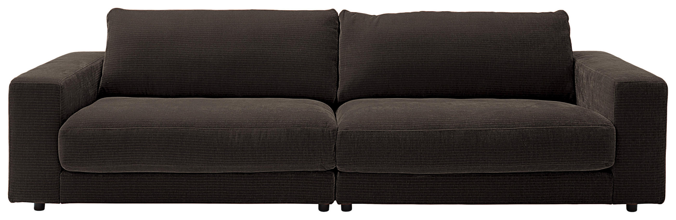 3-SITZER-SOFA in Chenille Anthrazit  - Anthrazit/Schwarz, Design, Kunststoff/Textil (290/86/127cm) - Lomoco