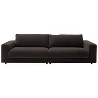 3-SITZER-SOFA in Chenille Anthrazit  - Anthrazit/Schwarz, Design, Kunststoff/Textil (290/86/127cm) - Lomoco