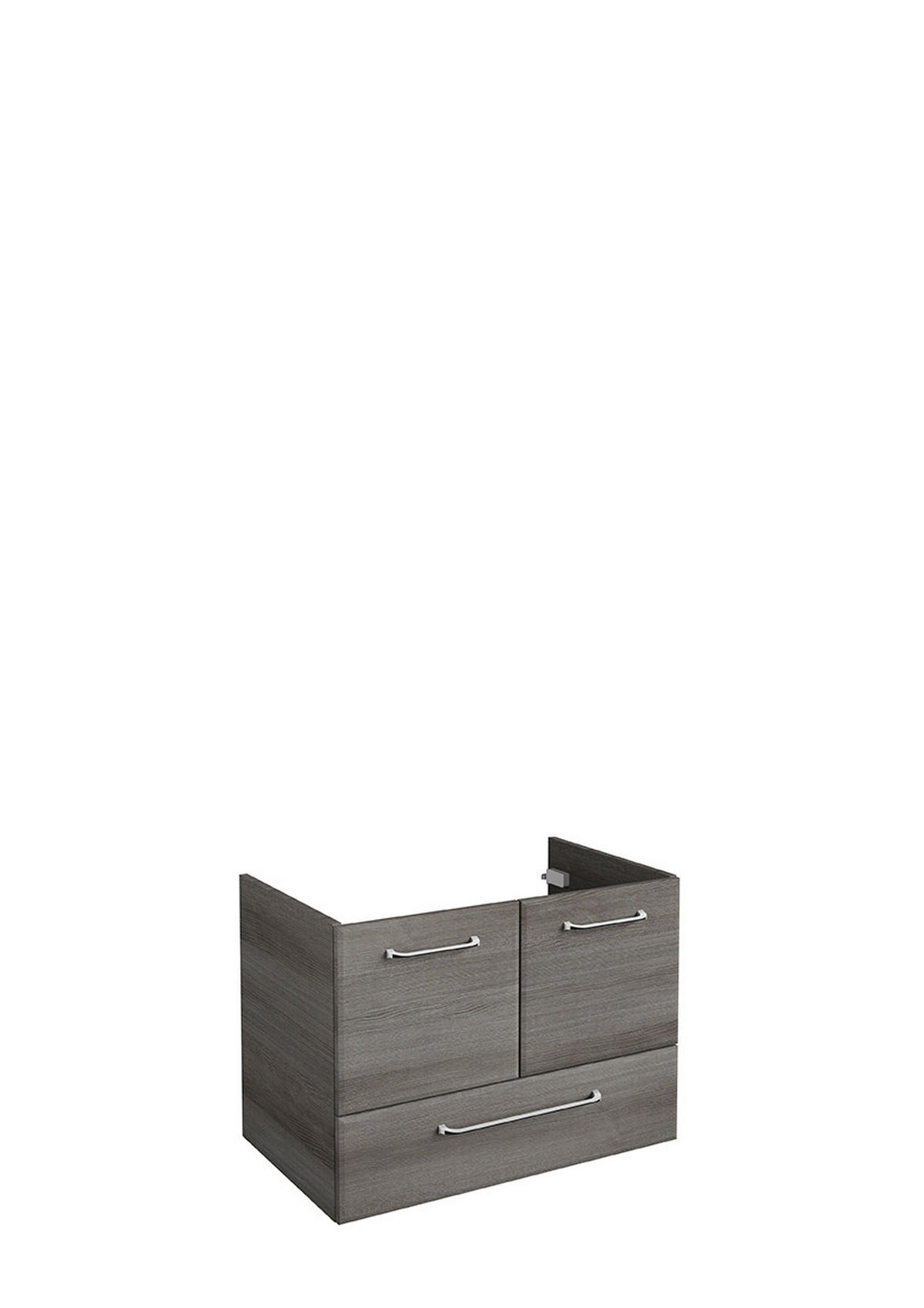 MOSDÓ ALATTI SZEKRÉNY 72/51/44 cm  - grafitszürke/krómszínű, Konventionell, faalapú anyag (72/51/44cm) - Xora