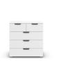KOMMODE in 80/81/42 cm - Dunkelgrau/Weiß, Design, Holzwerkstoff/Metall (80/81/42cm) - Carryhome