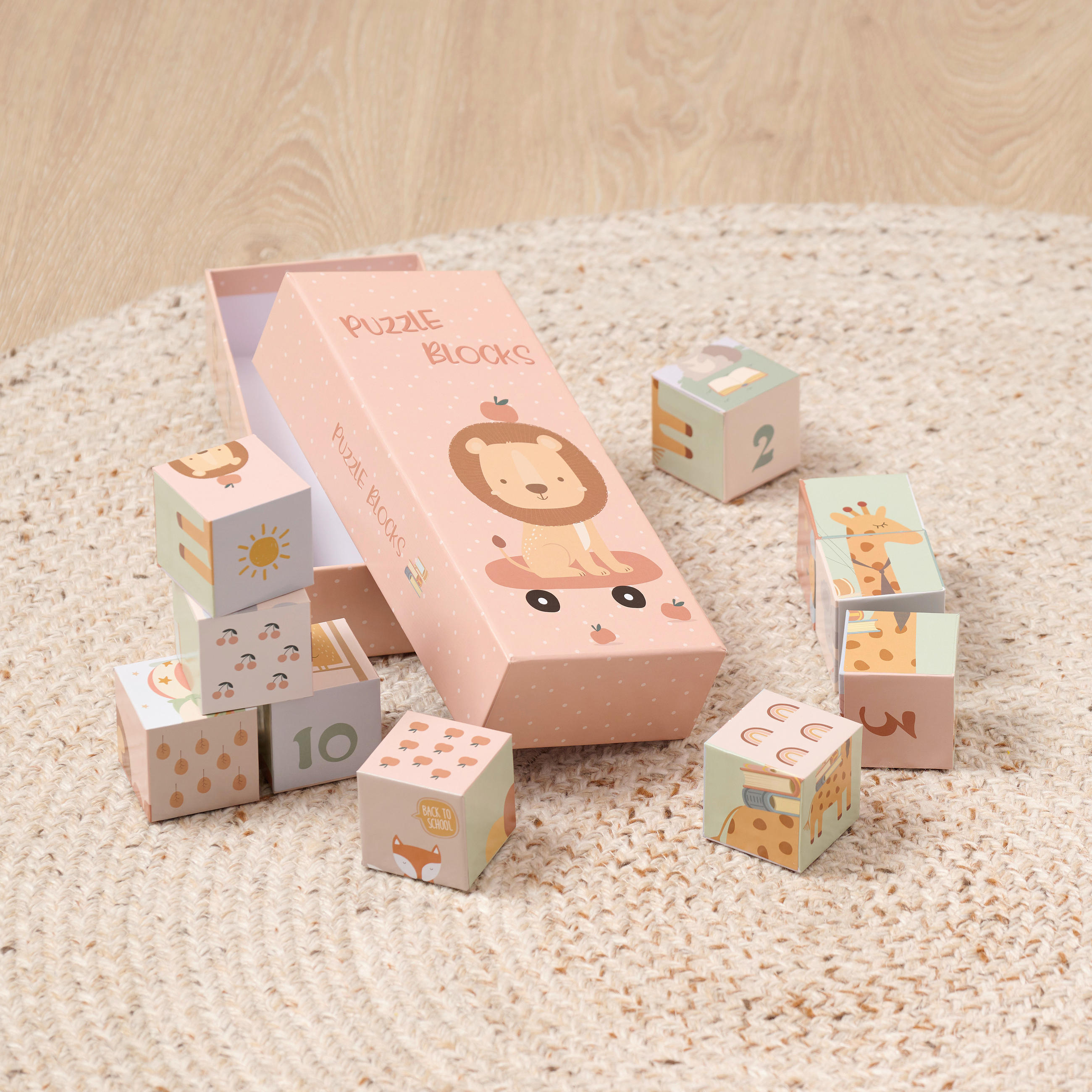 PUZZLE - viacfarebná, Basics, papier - My Baby Lou