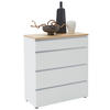 KOMMODE  in 90/102/41 cm  - Eichefarben/Silberfarben, Design, Holz/Holzwerkstoff (90/102/41cm) - Dieter Knoll