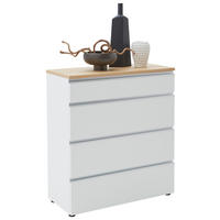 KOMMODE 90/102/41 cm  in Weiss, Eichefarben  - Weiss/Eichefarben, Design, Holz/Holzwerkstoff (90/102/41cm) - Dieter Knoll