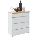 KOMMODE  in 90/102/41 cm  - Eichefarben/Silberfarben, Design, Holz/Holzwerkstoff (90/102/41cm) - Dieter Knoll