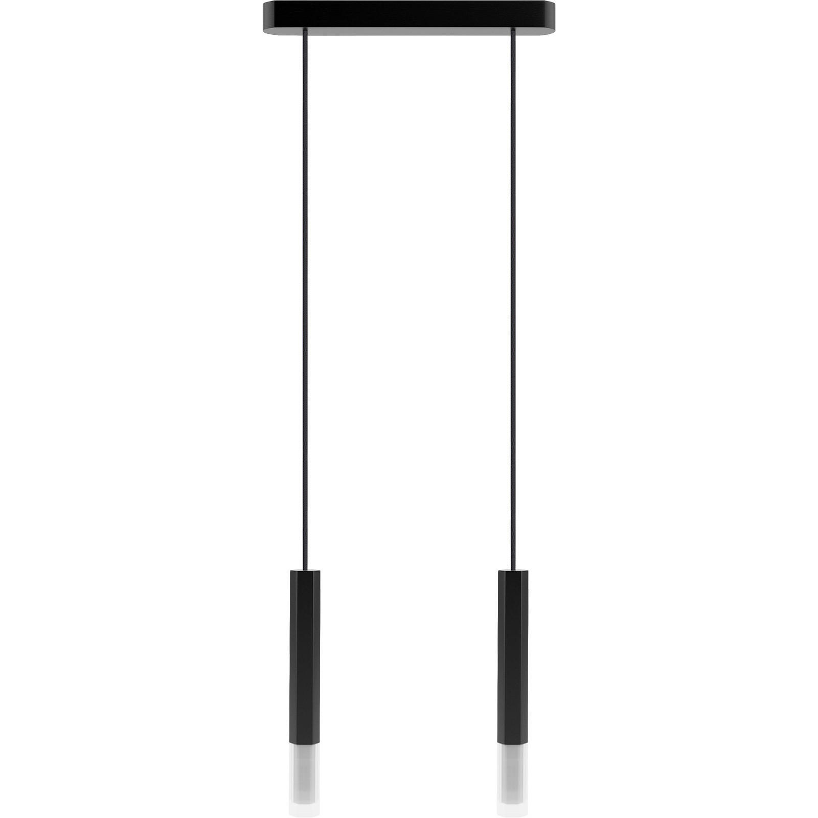 HÄNGELEUCHTE 37/3,4/150 cm  - Schwarz, Design, Glas/Holz (37/3,4/150cm)