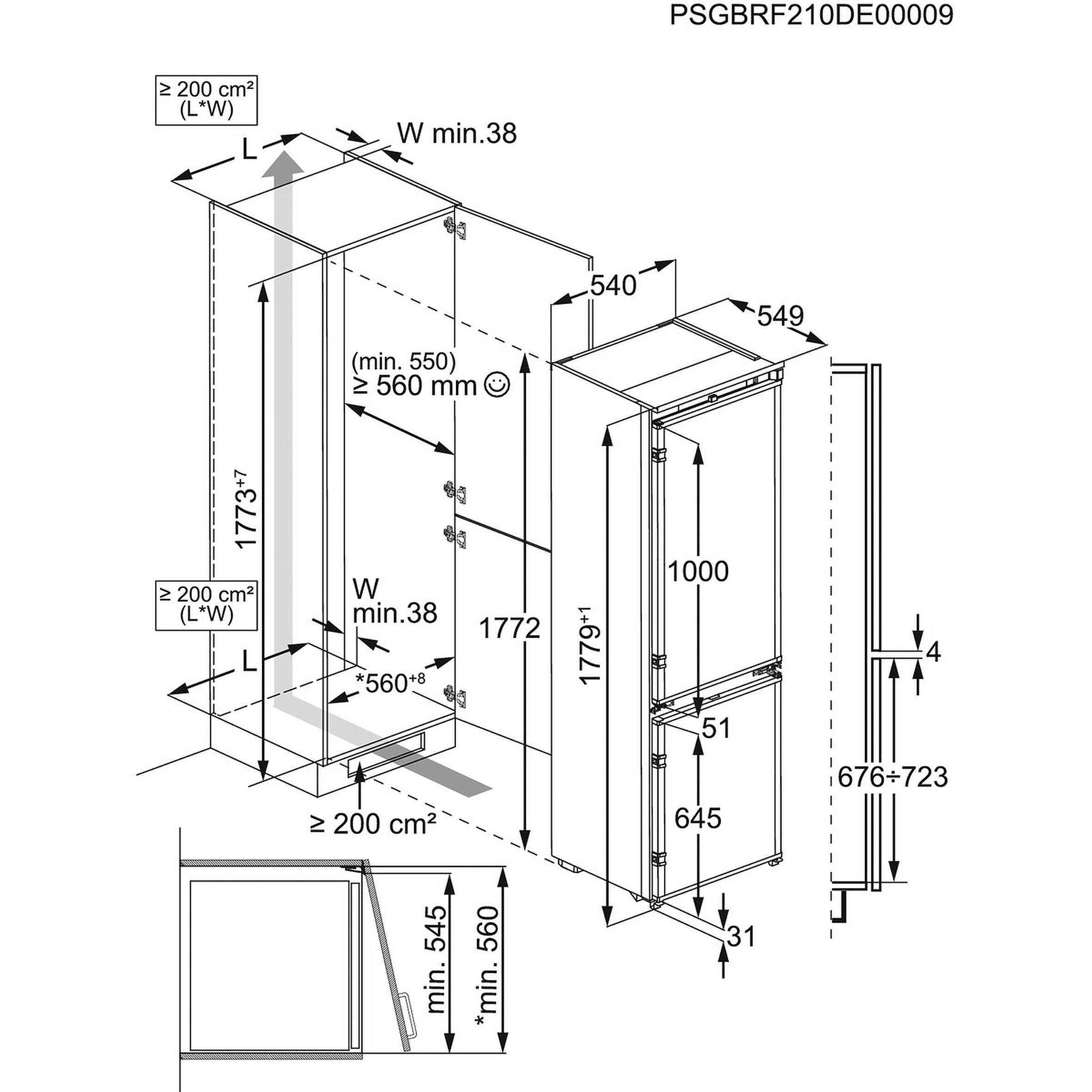 KÜHL-GEFRIER-KOMBINATION LNT6NE18S1  - Weiß, Basics, Kunststoff/Metall (54,6/177,2/54,9cm) - Electrolux
