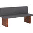SITZBANK 165.0/87.0/57.0 cm in Grau, Nussbaumfarben - Nussbaumfarben/Grau, KONVENTIONELL, Holz/Textil (165.0/87.0/57.0cm) - Invivus SITZBANK 165.0/87.0/57.0 cm in Grau, Nussbaumfarben - Nussbaumfarben/Grau, KONVENTIONELL, Holz/Textil (165.0/87.0/57.0cm) - Invivus