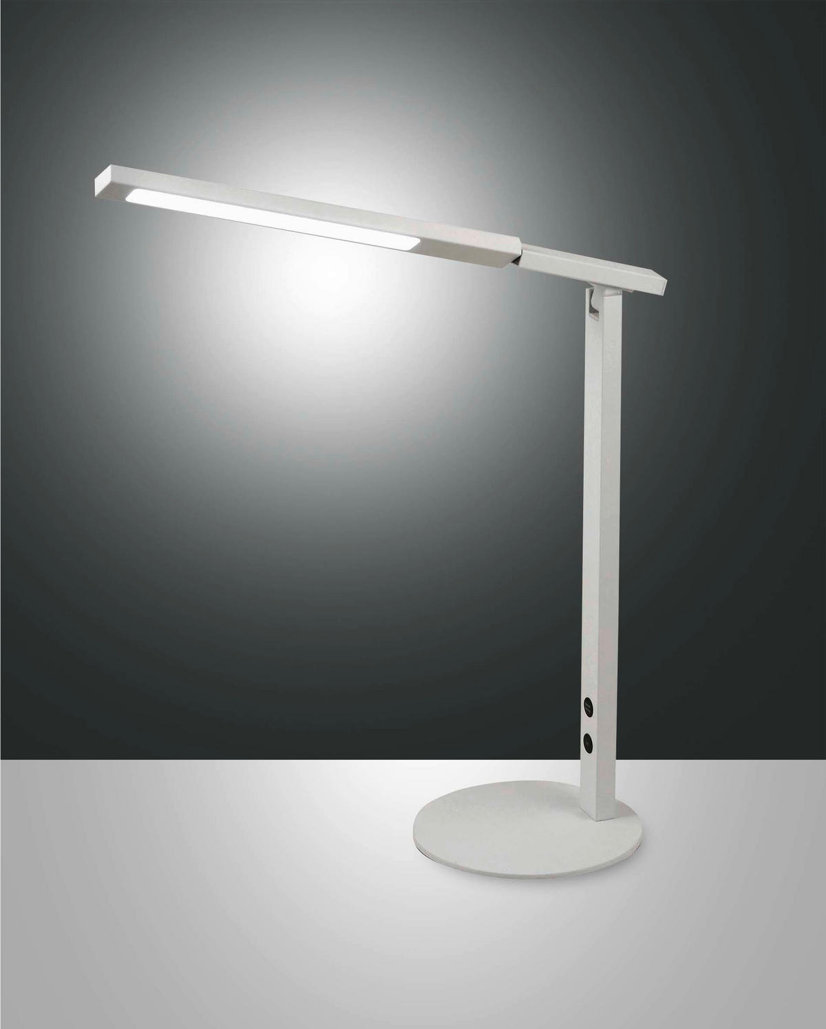 SCHREIBTISCHLEUCHTE 38/69 cm   - Weiß, Basics, Metall (38/69cm) - Fabas Luce